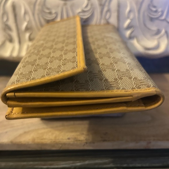 CELINE Macadam Bifold Long Wallet Caramel Brown Vachetta Genuine Leather - Picture 10 of 16